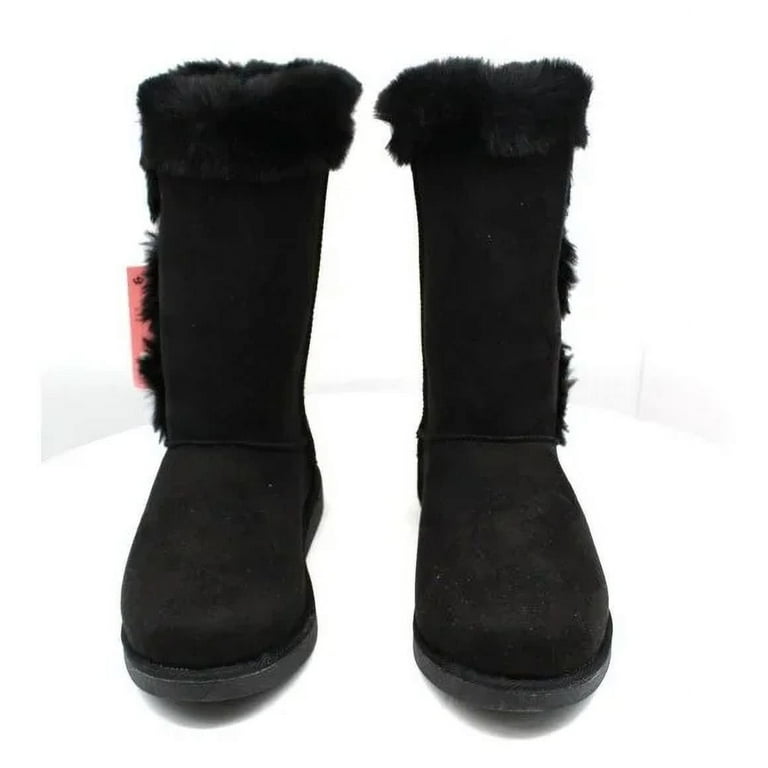 NWB Juicy Couture 2024 Women's Koded Faux Fur Winter Boots 6 Slip On Black