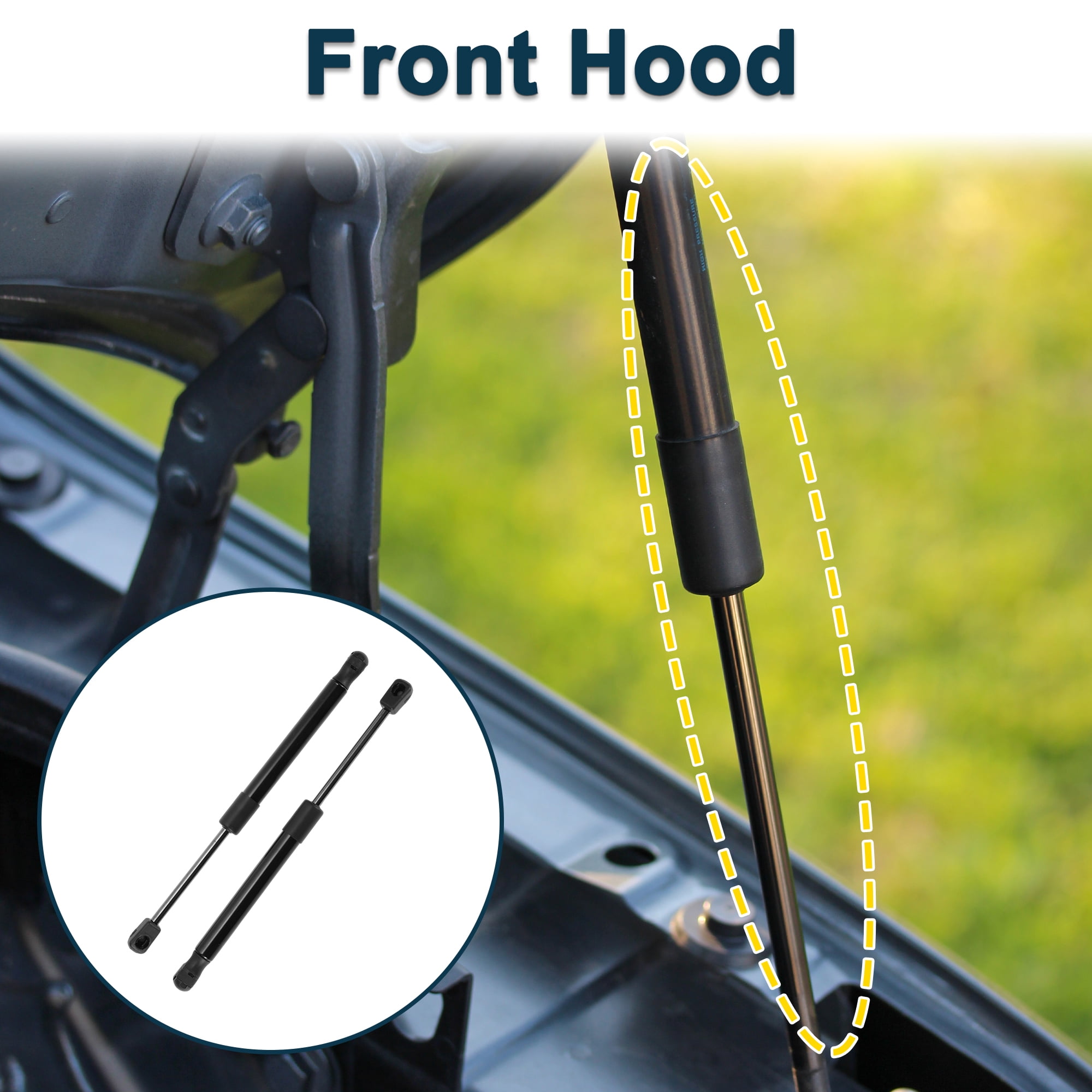Unique Bargains 2Pcs Upgrade Front Hood Lift Supports for Porsche 911 Boxster Cayman