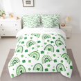 thumbnail image 2 of Manfei Four Leaf Clover 7-Piece Twin Bedding Sets,Abstract bohemian Rainbow Bedding Comforter Set,St.Patrick Day Sheet Sets For Kids,Luxury Bedroom Decor Reversible, 2 of 8