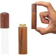 thumbnail image 4 of Aguja para polvo de café Aguja para polvo Dispensador de polvo de tela de madera Base de aguja para polvo de madera maciza Dispensador de acero inoxidable, 4 of 6