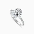 thumbnail image 2 of Cloud Jewel 2.3 Ct Pear Cut Moissanite Engagement Ring - 14K White Gold Plated Wedding Ring for Women's - Anniversary Gift for Women's - Causal Office Wear Ring - Daily Wear Fine Jewelry, 2 of 3