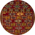 thumbnail image 1 of Ahgly Company Indoor Round Abstract Light Brown Southwestern Area Rugs, 5' Round, 1 of 6