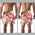 thumbnail image 3 of luoweisi Men's Beach Shorts Quick Dry Swim Trunks with Mesh Lining Peony L, 3 of 5