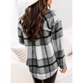 thumbnail image 3 of Harence Womens Plaid Jacket Shacket Flannel Shirts Button Down Long Sleeve Fall Casual Coats, 3 of 4