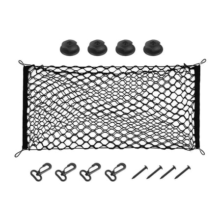 Automotive Cargo Net Adjustable Car Trunk Net Pockets for Car Boats SUV