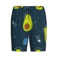 thumbnail image 3 of Picia Avocado in Space Pajama Shorts for Men, Men's Pajama Bottoms, Sleepwear,Short Pajama Pants-Small, 3 of 9