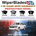 thumbnail image 2 of 2016 Chevrolet Tahoe Beam Wiper Blades Wipers w/1yr Warranty (Set of 2) (WiperBladesUSA), 2 of 5