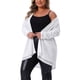 thumbnail image 4 of Cárdigan de lentejuelas para mujer de tallas grandes Agnes Orinda, abrigo de manga larga con frente abierto, chaqueta brillante 4X plateada, 4 of 5