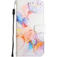 thumbnail image 6 of Case for iPhone XR, iPhone XR Wallet Case Cute with Kickstand Magnetic and Card Holder Leather Flip Protective Case for Women Compatible with iPhone XR Marble Colorful, 6 of 12
