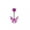 Pink, variant on CZ Animal Bell Button Ring Fashion Butterfly Navel Ring Body Piercing Jewelry-Pink