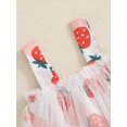 thumbnail image 6 of Suealasg Toddler Girls Summer Dress Sleeveless Strawberry/Rabbit Print Tulle A-line Dress 6M 1T 2T 3T 4T Kids Baby Girls Casual Dress, 6 of 7