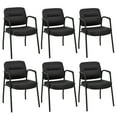thumbnail image 1 of Costway Chaise de Salle d'Attente Sans Roues Ensemble de 6 avec Accoudoirs Intégrés pour Réception, 1 of 7