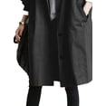 thumbnail image 4 of Gvmfive Women Windbreaker Jacket Buttons Hooded Outdoor Outwear Coat, 4 of 5
