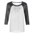 thumbnail image 5 of Tunic Tops Fashion Tees Casual Crewneck 3 4 Sleeve Loose T Shirt Ladies Tops Blouses Shirts, 5 of 7