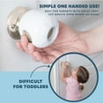 thumbnail image 5 of Todays Kids Baby Proofing Door Knob Covers 4 Pack - Easy to Install Child Safety Locks for Doors, Durable & Reusable Child Proof Door Lock, Dual-Lock & Versatile Design, Fits Round Doorknobs, White, 5 of 8