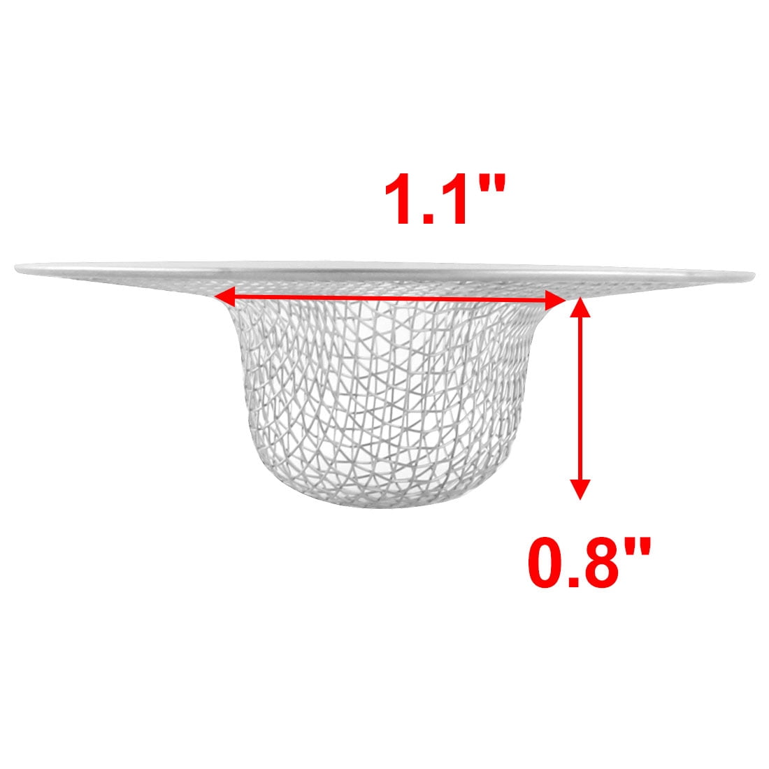 Unique Bargains Bathroom Basin Sink Drain Filter Strainer Stopper Basket 6pcs Silver