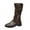 Brown, variant on SKIYLEVZ Knee-High Boots for Women Leather Boots Timeless Boho Chic Casual Style Perfect for Night Out and Parties Cushioned Insole Slip On Water Resistant Booties