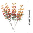thumbnail image 7 of 5-Pack Orange Artificial Berry Branches, Faux Berry Stems for Fall Vase Decor, Thanksgiving Table Centerpieces, Wreaths, Weddings and DIY Autumn Arrangements, 7 of 7