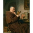 thumbnail image 2 of Eduard von Grützner 20x24 Gold Ornate Framed and Double Matted Museum Art Print Titled - Reading Monk with Wine Glass, 2 of 4