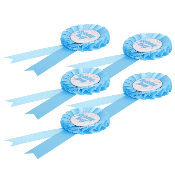 Épingles de fête d'anniversaire, broche en tissu Paulettes 6,1 x 2,8 x 2,8 pour la fête pour le bleu d'anniversaire
