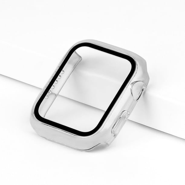 Vidrio + cubierta para Apple Watch case 7/6/SE/5/4/3/2/1 iWatch 42mm 38mm vidrio templado parachoques para apple watch 44mm 40mm 45mm 41mm Tan Jianjun unisex