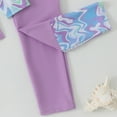 thumbnail image 6 of vigerkar Kids Swimsuits Girls Baby Modest Swimwear Long Sleeve Swim Top Pants 3PCS Rash Guard Bathing Suit (Purple, 10-11 Years), 6 of 7