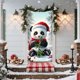 thumbnail image 5 of Decoraciones de Navidad Interior 35 X 71 Pulgadas Marco de Puerta de Navidad - Patrón de Santa Claus - Decoración de Puerta de Navidad - Decoración de Fiesta Del Festival, 5 of 6