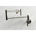 thumbnail image 2 of Kingston Brass KS4106CML Manhattan Two-Handle 1-Hole Wall Mount Pot Filler Faucet in Polished Nickel, 2 of 8