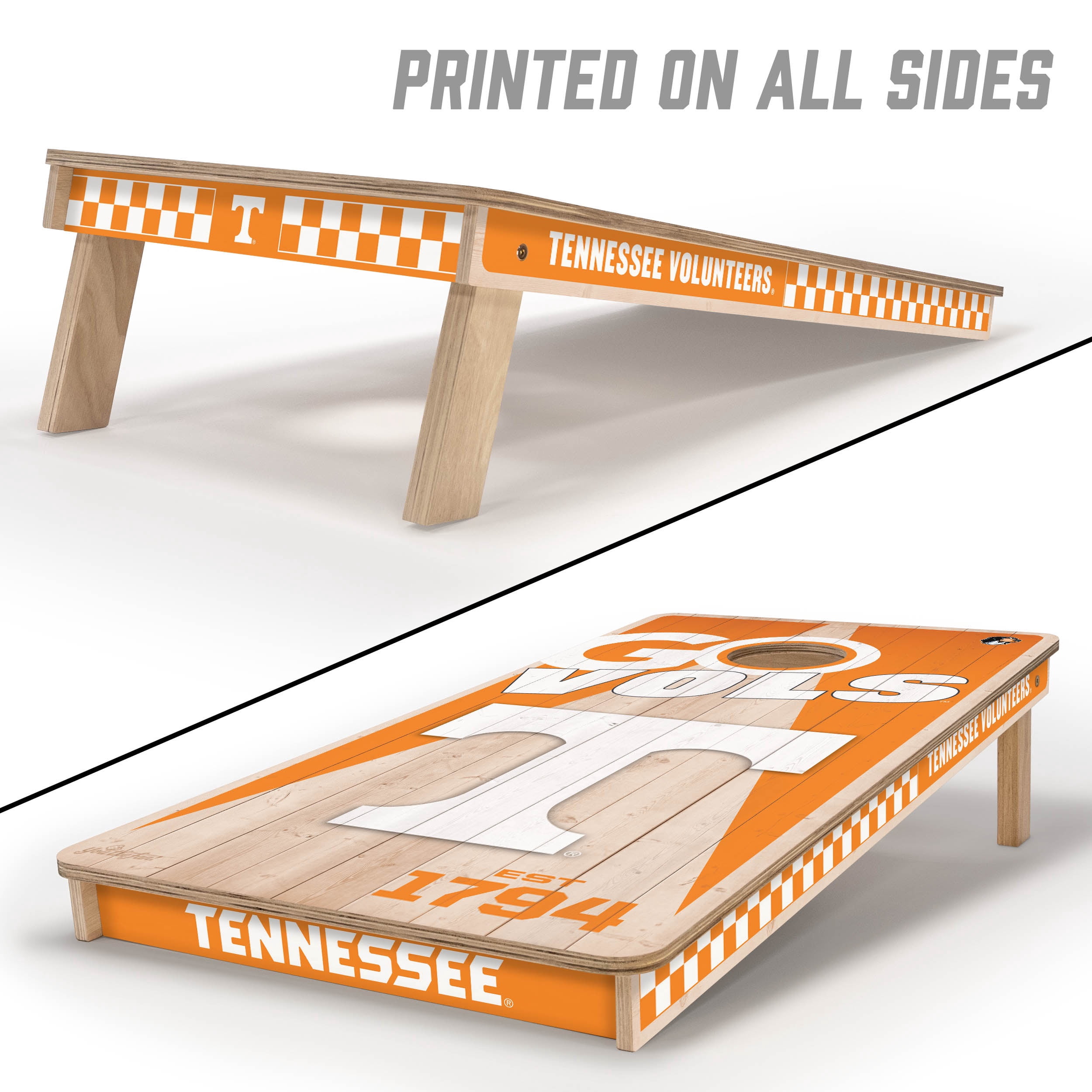 YouTheFan NCAA Tennessee Volunteers 2' x 4' Cornhole Game No Bags