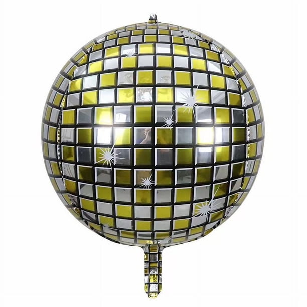 Globo de película de aluminio, globo redondo 4D, decoración para bodas, fiestas de cumpleaños, globo de papel de aluminio