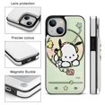 thumbnail image 3 of Funda Pochacco para iPhone 14 con tarjetero, tapa trasera tipo folio de piel sintética con función atril, ranuras para tarjetas, cierre magnético doble, antigolpes., 3 of 6
