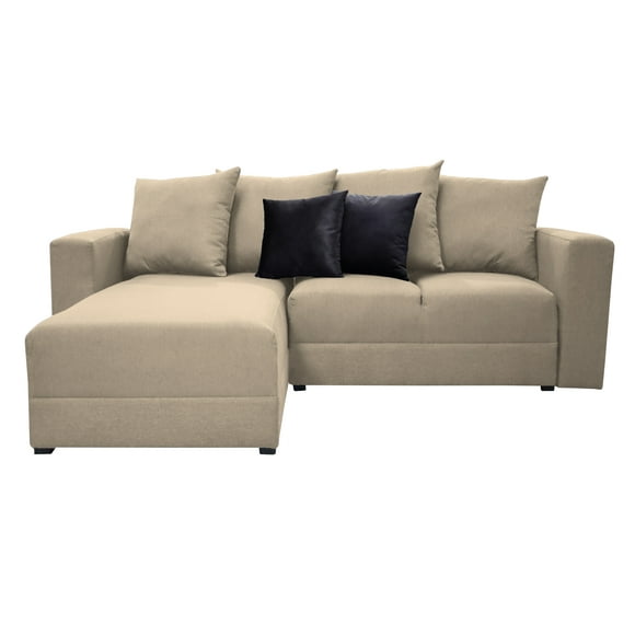 Sala Esquinera Modular El Bazar Store Lombar Beige Lino 220x160 cm Moderna en Esquina