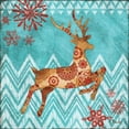 thumbnail image 3 of Brent, Paul 12x12 Black Modern Framed Museum Art Print Titled - Ice Reindeer Dance I, 3 of 5