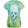 thumbnail image 2 of Halloween Lightning Bolt Skull Distressed Plasma All Over Womens T Shirt Multi LG, 2 of 2