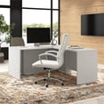 thumbnail image 3 of BBF Hampton Height Durable L Shaped Executive Desk, White, 3 of 7