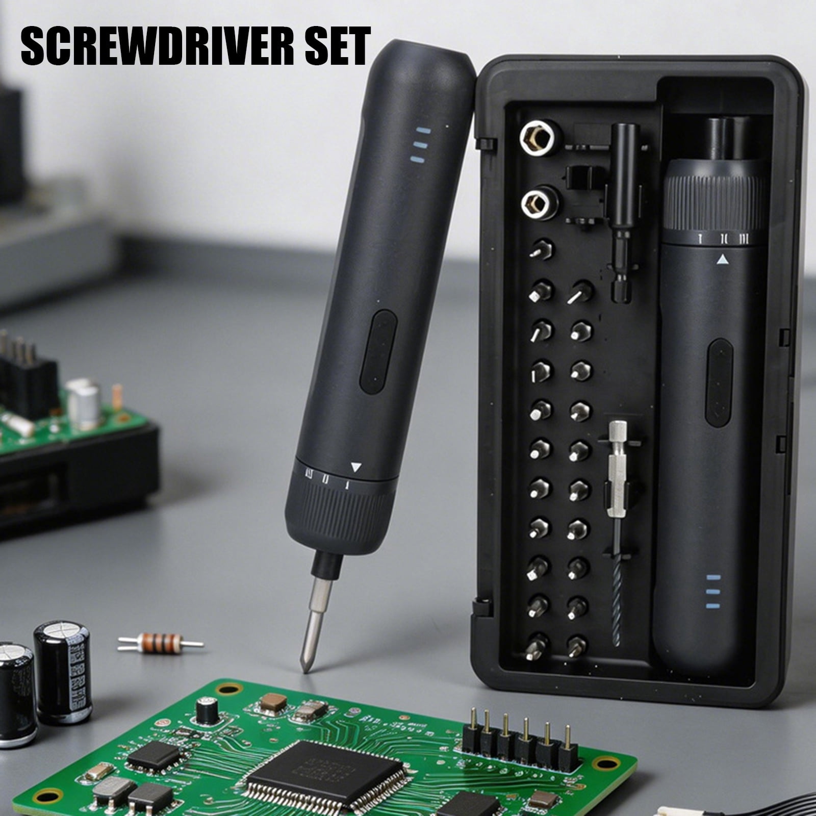 Rechargeable Cordless Electric Screwdriver Precise Power Tool Small Drill for Computer Outdoor Repair