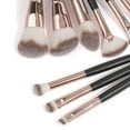 thumbnail image 3 of Makeup Brushes 11 Pcs Easy-taken Travel Makeup Brush Set Foundation Eye Shadows Blush Face Powder Concealer Mini Make up Brushes with Case (Champagne), 3 of 17