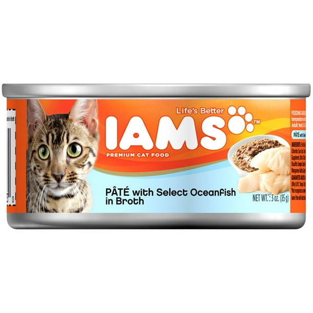 Iams Pate With Select Oceanfish Canned Cat Food 3 Ounces