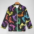 thumbnail image 5 of Lightweight Jacket for Men - Colorful Lizards Cuteness Casual Zip Up Bomber Jacket Men Spring Fall Windbreaker Coat with Pocket, 5 of 6