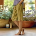 thumbnail image 4 of Shorts For Women Women's Fashionable Casual Slit With Pocket Cotton Linen Loose Shorts, 4 of 7