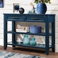 thumbnail image 3 of 42'' solid wood buffet sideboard in mid-century style with 2 storage drawers and 2 tiers shelves for multi - purpose use and easy setup, 3 of 5