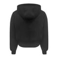 thumbnail image 4 of UAMVSH Hooded Sweatshirts for Women Classic Full Zipper Cropped Athletic Jackets Casual Long Sleeve Hoodie with Thumb Hole(Small,Black), 4 of 7