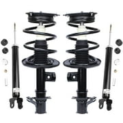 Detroit Axle - Strut Shock kits for 2007-2012 Nissan Altima Complete 2 Front Struts & Coil Spring 2 Rear Shock Absorbers 2008 2009 2010 2011 Replacement Quick Install Ready Struts Assembly