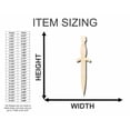 thumbnail image 2 of Unfinished Wood Dagger Shape - Craft - up to 46" DIY 20" / 1/8", 2 of 3