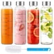 thumbnail image 1 of Set de 4 botellas de vidrio para jugo Weasland de 500 ml con tapas de acero inoxidable, 1 of 9