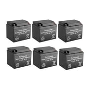 BatteryGuy Ritar RT12260 replacement 12V 26Ah battery - BatteryGuy brand equivalent (qty of 6)
