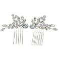thumbnail image 1 of Wedding Hair Comb Elegant: 2PCS Fake Crystal Bridal Hair Piece Bridal Side Comb, 1 of 7