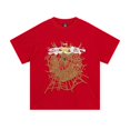 thumbnail image 1 of Sp5der cantante de hip-hop Young Thug mismo estilo letras de espuma 555555 pareja camiseta rosa de manga corta69617 rojo, 1 of 5