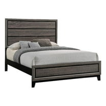 Watson Wood Queen Panel Bed Grey Oak
