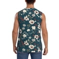thumbnail image 4 of Uemuo Vintage Floral Pattern Men's Sleeveless T-Shirt,Muscle Athletic Tank Top, Moisture-wicking Quick-dry Breathable Classic Tee Top for Gym Run Outdoor Sports-3X-Large, 4 of 8